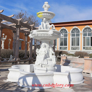 Fontana d'Acqua Commerciale con Scultura di Poseidone in Marmo e Pilastro in Pietra, Design Moderno Intagliato a Mano, Decorazione Ecologica per <span class=keywords><strong>Piscina</strong></span> - Product Image 4