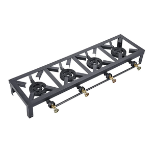 Estufa de hierro fundido de acero de ángulo caliente, estufa de <span class=keywords><strong>cocina</strong></span> de <span class=keywords><strong>Gas</strong></span> portátil extraíble Comercial de <span class=keywords><strong>4</strong></span> quemadores para acampar al aire libre, venta al por mayor - Product Image 1