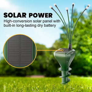 Nouvel arrivage Répulsif de taupes pour l'extérieur Répulsif solaire de campagnols Vibrer Farm Marten Dissuasion solaire de taupes avec lampe <span class=keywords><strong>luciole</strong></span> pivotante - Product Image 4