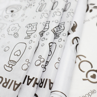 Papier de soie personnalisé avec logo, papier d'emballage recyclé, papier cadeau pour vêtements, chaussures et accessoires