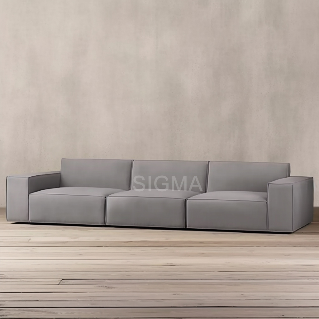 High Quality Grey Modern Villa Living Room sofa set Comfortable soft Design sectional Modular Sofa