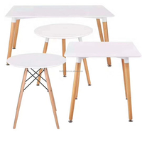 DLT-S001 Table à manger de qualité supérieure et au prix le plus bas, table à manger simple avec pieds en bois de hêtre