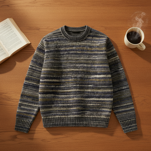 Suéter <span class=keywords><strong>Barbour</strong></span> Pateley de Cuello Redondo en Color Inky Marl, Antiarrugas, Transpirable, de Lana/Viscosa, Tejido, ODM, Otoño, Manga Larga para Hombre - Product Image 1