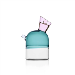 Botella de aceite transparente rosa verde de 500 ml para almacenamiento en la cocina - Product Image 1