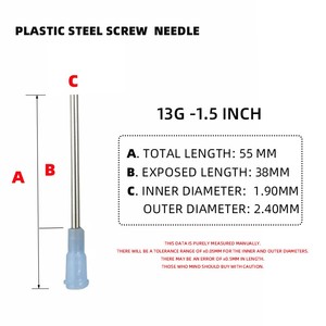 नई प्लास्टिक स्टील स्क्रू सुई 13 ग्राम-1.5 इंच उच्च परिशुद्धता अनुकूलित औद्योगिक उपयोग मोड़ मशीन घटक - Product Image 2