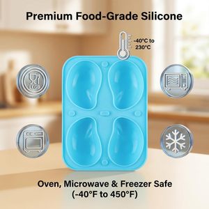 Molde de Silicona 3D con Forma de Mango, Doble Color, 4 Cavidades, Duradero, Antiadherente, <span class=keywords><strong>para</strong></span> Decoración de Pasteles, Postres y Mousse - Product Image 5