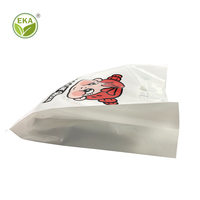 Sac de shopping en plastique blanc pour vêtements de détail, emballage unique pour vêtements féminins en matériau recyclé écologique GRS