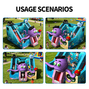 AirFunPro - Tobogán Inflable Comercial de PVC con Forma de Pulpo y Castillo Hinchable, Fácil de Instalar, Capacidad para 10 Personas, Tamaño Personalizado - Product Image 6