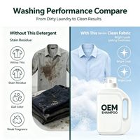 Lessive liquide concentrée antibactérienne portable parfum jasmin, facile à rincer, sans résidus, pour vêtements et textiles