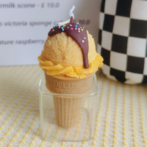 Vela Aromática con Forma de Cono de Helado Hecha a Mano, Diseño de Lujo, Cera de Soya Ecológica, Larga Duración, Decoración para el Hogar, Fiestas y Bodas - Product Image 4
