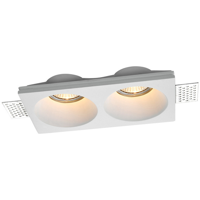 Borderless Plaster Light Downlight Embedded LED Ceiling Light for Living Room Bedroom COB Double Head Smart Spotlight High CRI