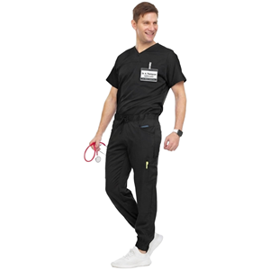 Custom Hospital Scrubs <b>Set</b> Medical Nursing Uniform V Neck Scrub Top & Pants Breathable Stretch Healthcare Clinic <b>Doctor</b> Nurse - Product Image 1