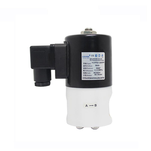 COVNA DN20 3/4 Inch 2 Way AC220V 12V DC Normally <b>Closed</b> Chemical Resistant Plastic PTFE Solenoid Valve - Product Image 2