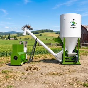 Línea Completa de Producción de Pienso en Pellets para Ganado Vacuno, Ovino, Caprino, Porcino y Avícola, Incluye Trituración, Mezcla, Peletización y Empaquetado - Product Image 1