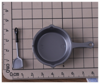 Articles ménagers assortis semblant de jouer préscolaire en vrac 3D résine poêle à frire spatule cuisine jouets maison Miniature poupée accessoires