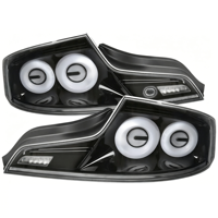 Feux arrière noirs/fumés pour Infiniti G35 Coupé 2003-2007, clignotants séquentiels LED, feux arrière LED, signal de freinage, marche arrière
