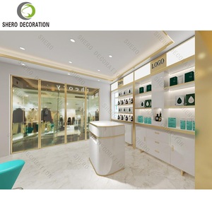 Muebles para Tienda de Cosméticos, Estante Ajustable para Exhibición de Maquillaje con Luces LED, Diseño Interior para Tienda de Cosméticos - Product Image 5
