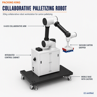Mesin Palletizer Robot Otomatis BM1030D-1800, Beban Angkut 30kg, Jangkauan Lengan 1900mm untuk Penumpukan Kotak Karton, Pengemasan Akhir Jalur Produksi