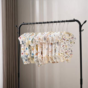 Respirável 100% Algodão Penteado Manga Curta Bebê <span class=keywords><strong>Romper</strong></span> Metal Snap Fácil Mudança De Fralda Confortável <span class=keywords><strong>Romper</strong></span> Newborn Unisex - Product Image 4