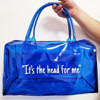 Sac de sport léger personnalisé pour femme PVC transparent imperméable à l'eau lettre à la mode multifonction fermeture éclair bagage à main accessoire de voyage