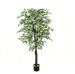 ต้นไทรจำลองพลาสติกแบบข้ามพรมแดน ต้นไทรเบนจามินาประดับตกแต่งบ้าน โรงแรม สำนักงาน งานแต่งงาน และอุปกรณ์ตกแต่ง - Product Image 4
