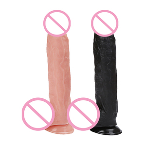 Venta al por mayor <span class=keywords><strong>12</strong></span> pulgadas negro pene artificial juguetes sexuales suave grande realista consolador realista enorme consolador masculino para mujeres adultas productos sexuales - Product Image 1