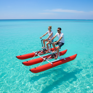 Bote a Pedales Inflable Estable de 3 Pontones QIQU, Resistente a la Oxidación, de Aluminio Aeronáutico 6061, Comercial, para 2 Personas, para Alquiler en Lagos y Resorts - Product Image 1