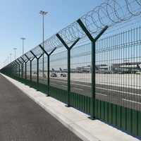 Panneaux de clôture anti-escalade 358, mailles de sécurité soudées, galvanisées, clôture de prison