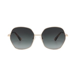 Gafas de sol de ojo de gato para mujer, montura completa, lentes degradadas, montura dorada, patillas con efecto tortuga, protección UV, protección solar para adultos - Product Image 6