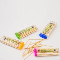 Nouveau cure-dent en bois de bambou jetable pas cher 70 pièces/boîte fabrication naturel prix usine cure-dents jetables en bambou