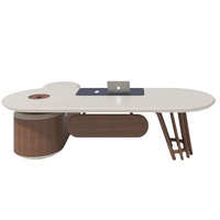 Nouveau modèle de bureau de direction GoKeng, ensemble de bureau en forme de L, design classique moderne, panneau en mélamine, bois