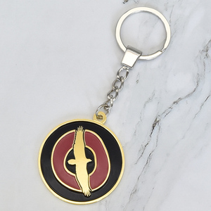 China Supplier Wholesale Custom Souvenir Enamel Keychain Classics Round Shapesd Metal Keychain