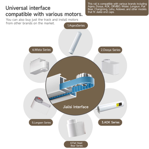 <span class=keywords><strong>Rail</strong></span> motorisé télescopique Zigbee 3.0 pour rideaux intelligents à taille flexible - Product Image 4