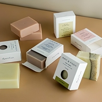 Boîte d'emballage de savon écologique recyclable imprimée sur mesure, petite boîte rectangulaire pliable avec découpe, design artisanal, matériaux recyclés