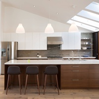 Meuble de cuisine en bois de mélamine, finition de porte plaquée, meilleur prix