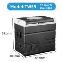 Réfrigérateur-congélateur portable pour voiture 35L 50L 12V 24V, mini réfrigérateur électrique à compresseur pour camping-car, camping, voyages en plein air