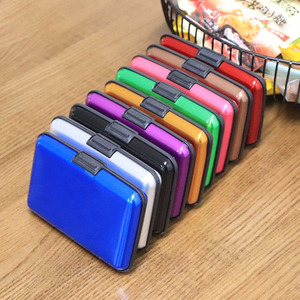Porte-cartes bancaires en aluminium bloquant l'étui rigide Portefeuille <span class=keywords><strong>de</strong></span> <span class=keywords><strong>carte</strong></span> <span class=keywords><strong>de</strong></span> crédit solide <span class=keywords><strong>Anti</strong></span>-<span class=keywords><strong>RFID</strong></span> Scanning Protect Card Holder - Product Image 6
