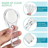 Handheld Plastic Magnifier 3x 5x Kids Observation Magnifying Glass With Lanyard for Easy Carrying