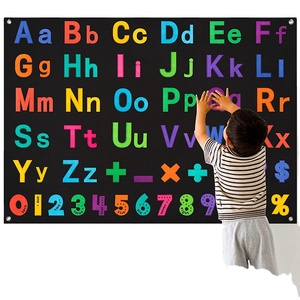 151 pz alfabeti lettere numeri feltro bordo storia prescolare Set colorato ABC superiore inferiore caso simboli matematici grande parete bambini