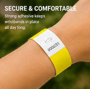 Bracelets d'événement Tyvek numérotés séquentiellement, étanches et résistants aux déchirures, pour fêtes - Product Image 3