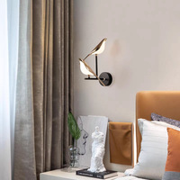Applique Murale LED Style Nordique Moderne, Abat-jour Métallique en Forme d'Oiseau, Aluminium, CRI Élevé 95, Durée de Vie 50 000 Heures, Chambre, Salon, Luxe, AC