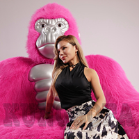 Grand canapé-lit en cuir moderne Gorilla King-Style personnalisé en peluche géant en forme de gorille grand canapé sectionnel pour meubles de salon