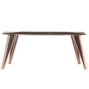 Table à manger extensible en marbre Concord, style moderne, pieds en métal, meubles pour la maison et le bureau - Product Image 1