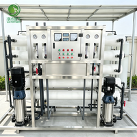 Équipement d'osmose inverse à double étage, capacité de production personnalisée, élimine les métaux lourds, les bactéries et les impuretés
