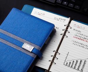 Customizable A5/B5 Refillable Business <strong>Notebooks</strong> with Logo Printing - Cotton-Linen Cover, Diamond Design 250303-A - Product Image 3