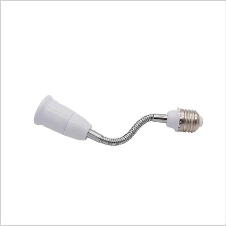 50 Uds E27 a E27 adaptador de extensión 16cm 20cm E27 a E26 portalámparas Flexible convertidor Base enchufe LED bombilla enchufe de extensión