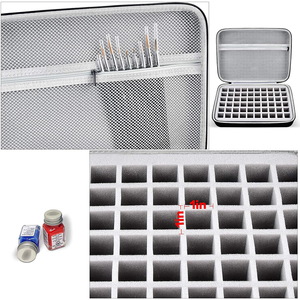 Caja organizadora de pintura de fabricante OEM con capacidad para 60 botellas para Testors, solo estuche rígido de pintura - Product Image 5