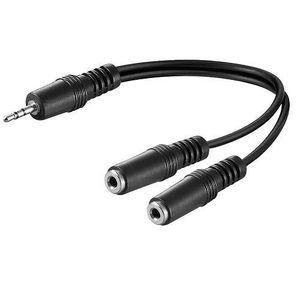 Cable de audio de 3,5 mm macho a 2 hembra, adaptador divisor para auriculares y altavoces - Product Image 1