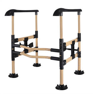 Barre d'appui pliable pour toilettes Rails de barres d'appui antidérapants en acier inoxydable 304 avec jambe - Product Image 1