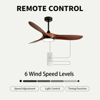 Ventilador de Techo Decorativo Eléctrico Moderno de Lujo de 46 Pulgadas con 3 Aspas de ABS en Blanco y Negro, con Luz y Control Remoto